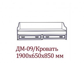 ДМ-09 Кровать (Без матраца 0,8*1,86 ) в Краснокамске - krasnokamsk.магазин96.com | фото