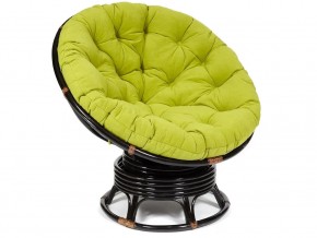 Кресло-качалка Papasan w 23/01 B с подушкой Antique brown, флок Олива в Краснокамске - krasnokamsk.магазин96.com | фото