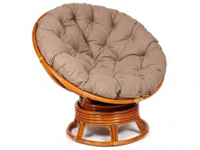 Кресло-качалка Papasan w 23/01 B с подушкой Cognac, экошерсть Коричневый в Краснокамске - krasnokamsk.магазин96.com | фото