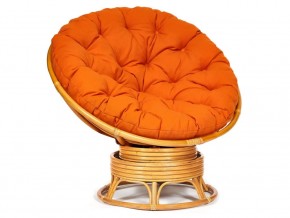 Кресло-качалка Papasan w 23/01 B с подушкой Honey, ткань Оранжевый в Краснокамске - krasnokamsk.магазин96.com | фото