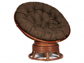 Кресло-качалка Papasan w 23/01 B с подушкой Pecan, ткань Коричневый в Краснокамске - krasnokamsk.магазин96.com | фото