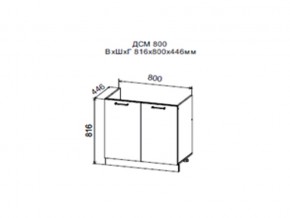 Шкаф нижний ДСМ800 под мойку в Краснокамске - krasnokamsk.магазин96.com | фото